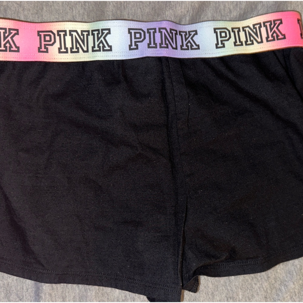 Pink Victoria Secret women’s size xsmall bundle of shorts with rainbow waist